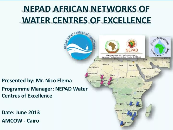 nepad african networks of water centres of excellence
