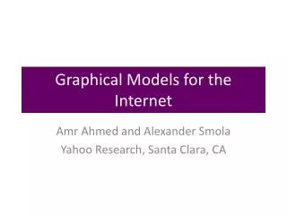 Graphical Models for the Internet