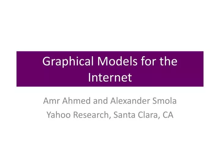 graphical models for the internet