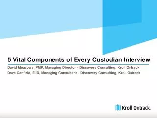 5 Vital Components of Every Custodian Interview