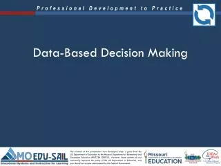 Data-Based Decision Making