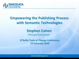 Empowering the Publishing Process with Semantic Technologies