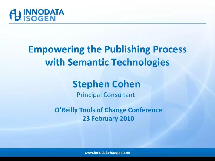 empowering the publishing process with semantic technologies