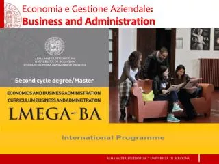 Economia e Gestione Aziendale : Business and Administration