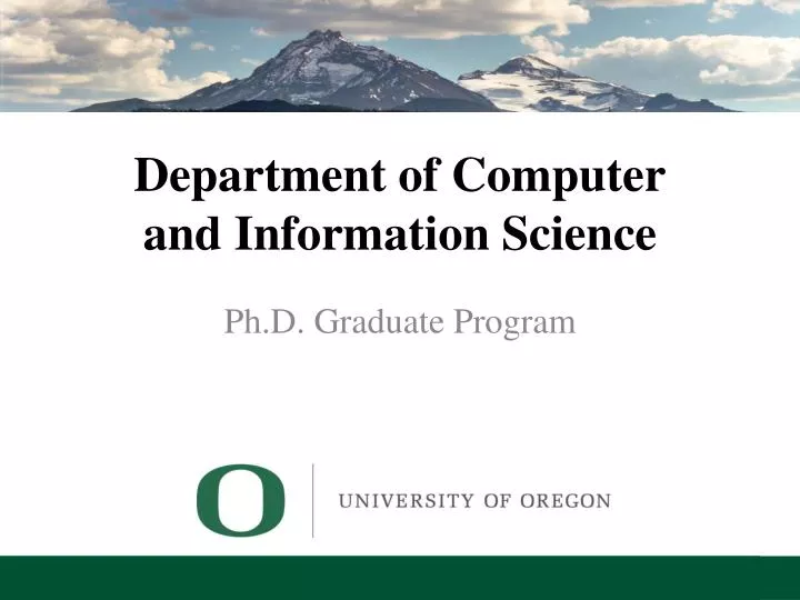 department of computer and information science