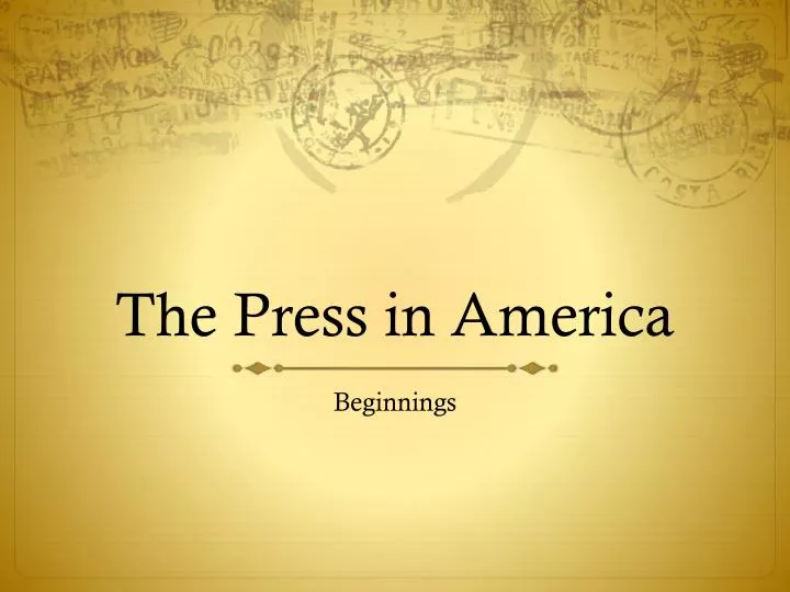 the press in america