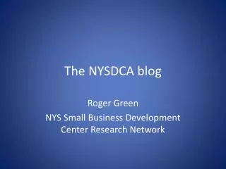 The NYSDCA blog