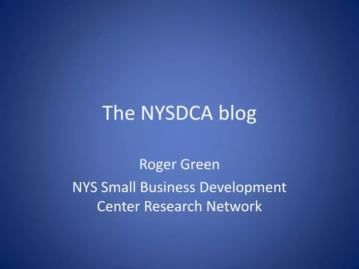 the nysdca blog