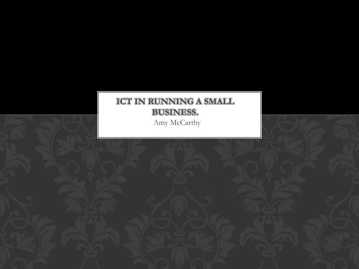 ict in running a small business