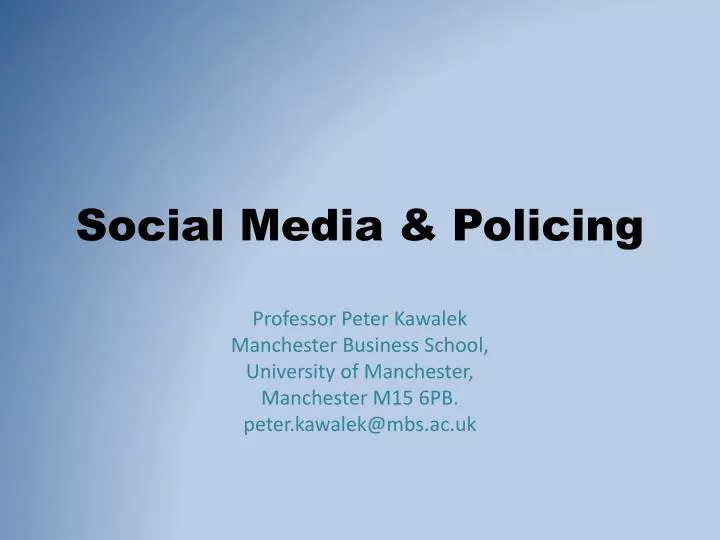 social media policing