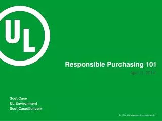Responsible Purchasing 101
