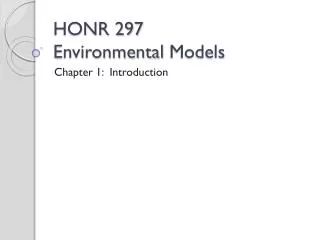 HONR 297 Environmental Models