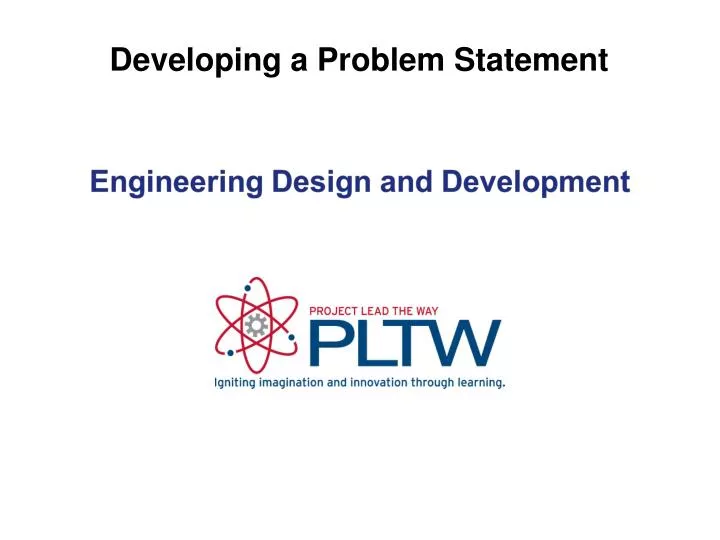 developing a problem statement