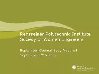 Rensselaer Polytechnic Institute Society of Women Engineers