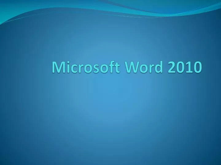 microsoft word 2010