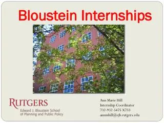 Bloustein Internships