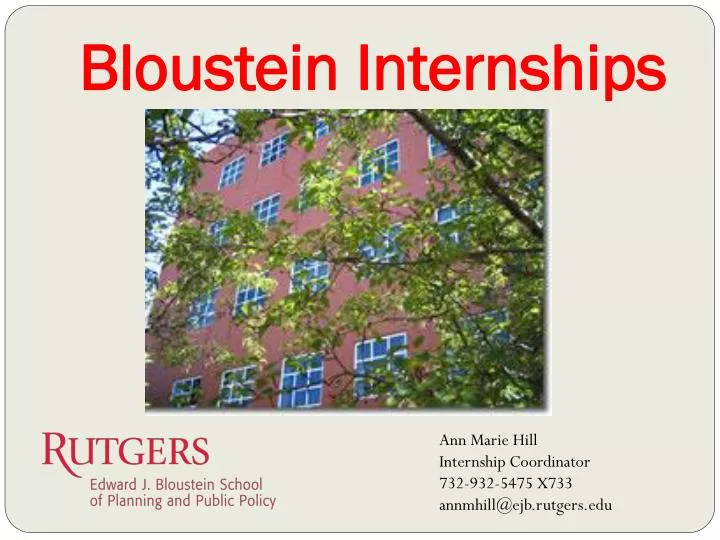 bloustein internships