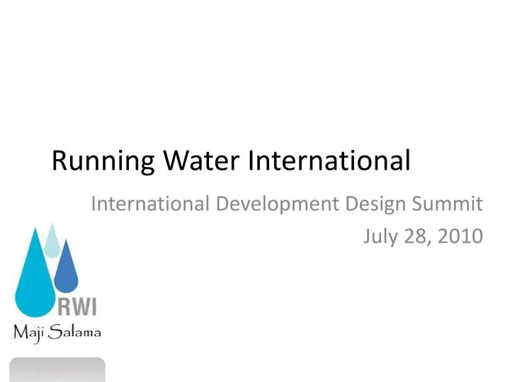 running water international