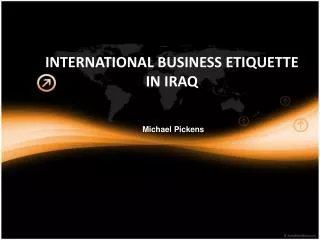 International Business Etiquette in Iraq