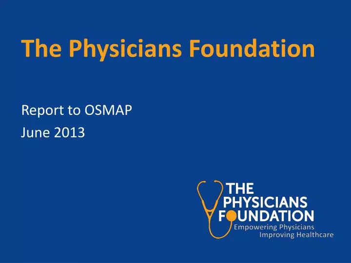 the physicians foundation