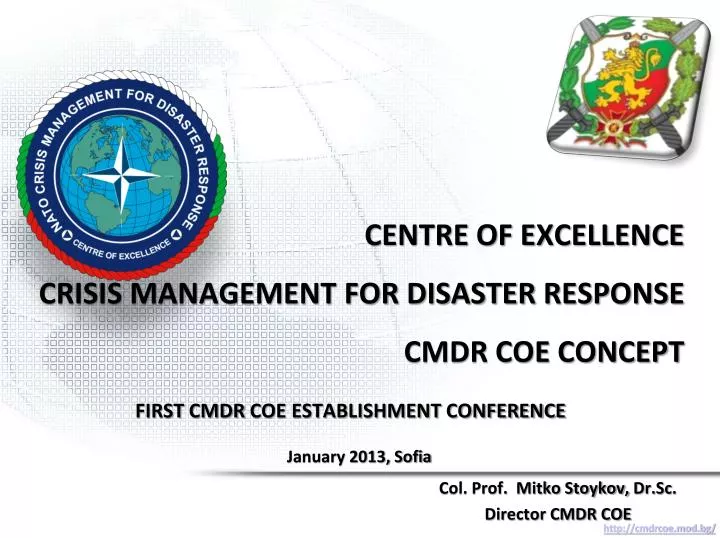 centre of excellence crisis management for disaster response cmdr coe concept