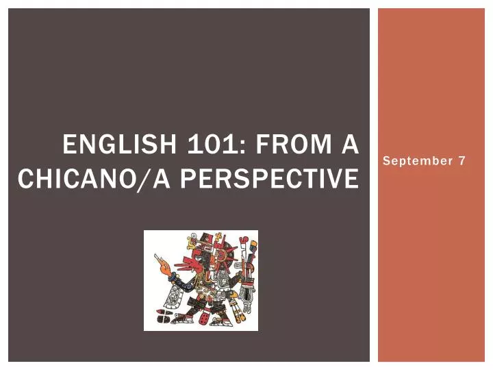 english 101 from a chicano a perspective