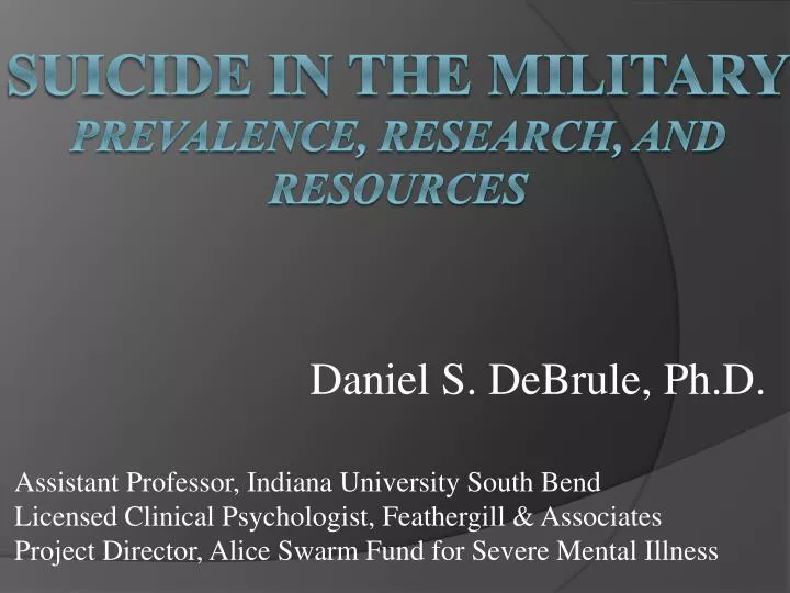 suicide in the military prevalence research and resources