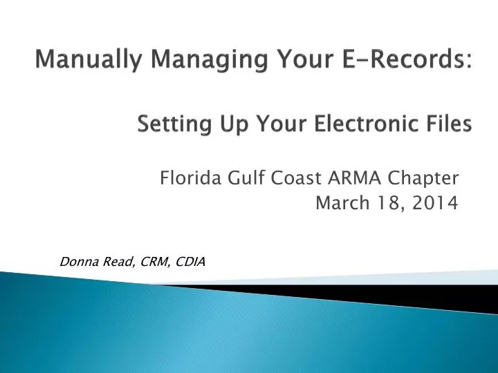 manually managing your e records setting up your electronic files