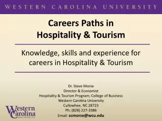 Careers Paths in Hospitality &amp; Tourism