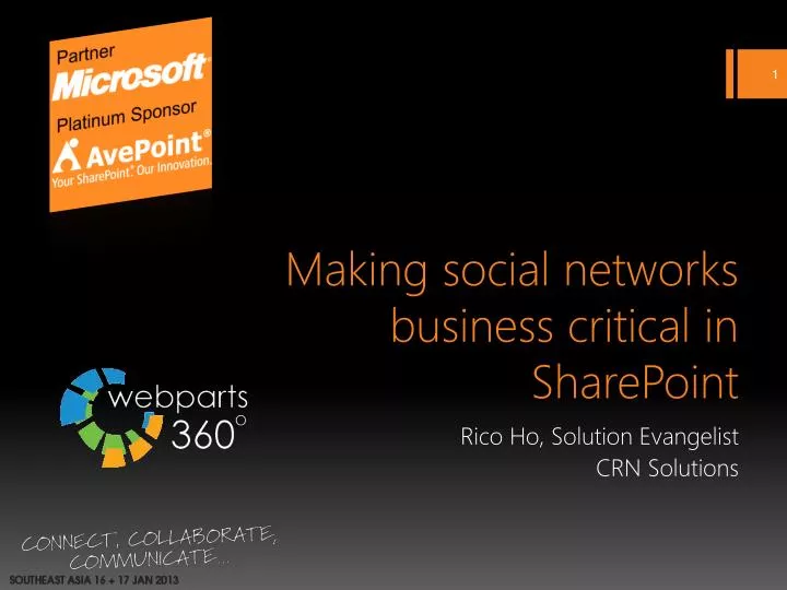 making social networks business critical in sharepoint