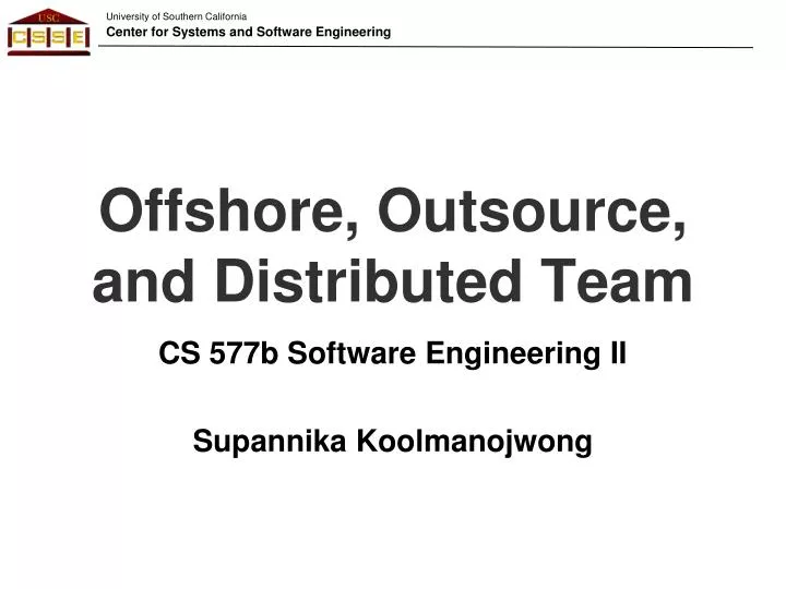 offshore outsource and distributed team
