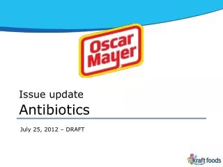 Issue update Antibiotics