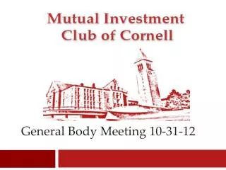 General Body Meeting 10-31-12