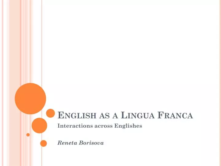 english as a lingua franca
