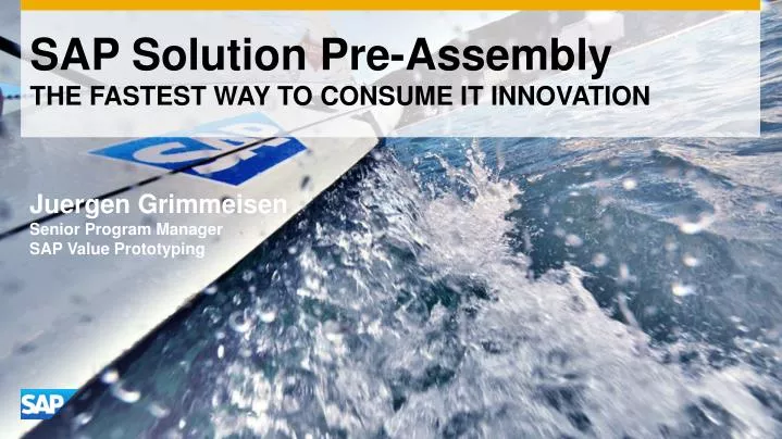 sap solution pre assembly the fastest way to consume it innovation