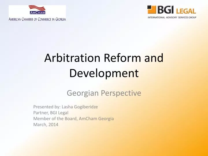 arbitration reform and development