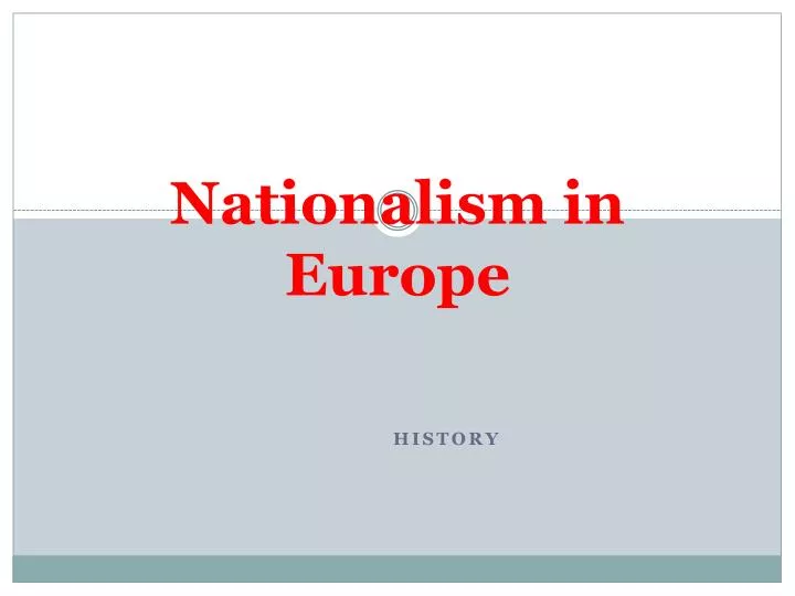 nationalism in europe