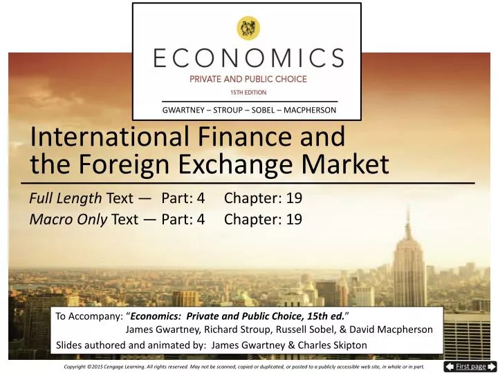 international finance and the foreign exchange market