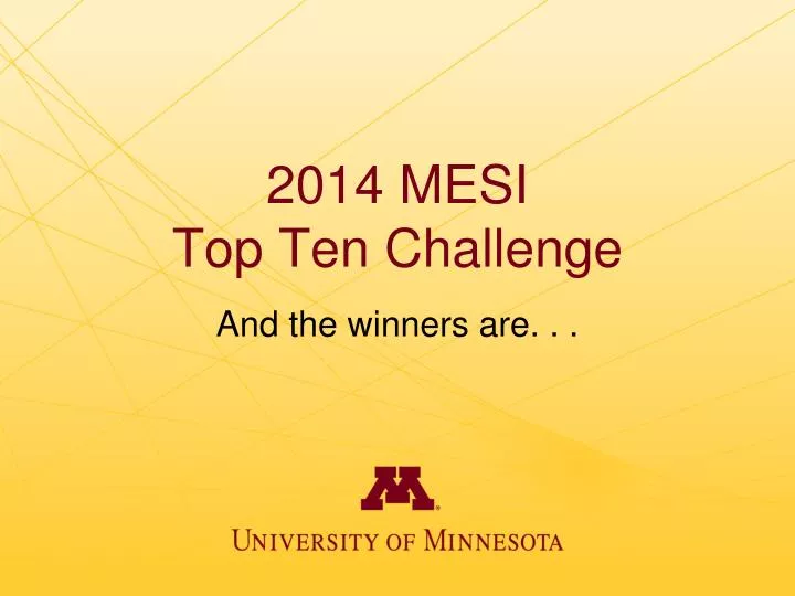 2014 mesi top ten challenge