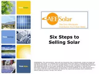 Six Steps to Selling Solar