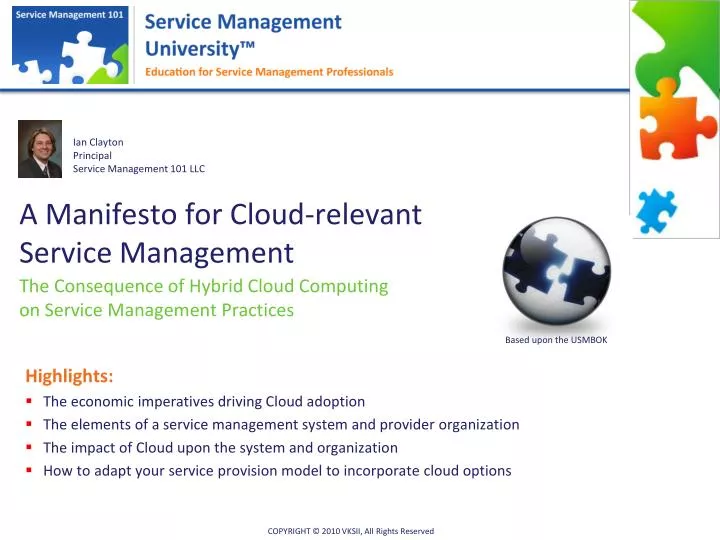 a manifesto for cloud relevant service management