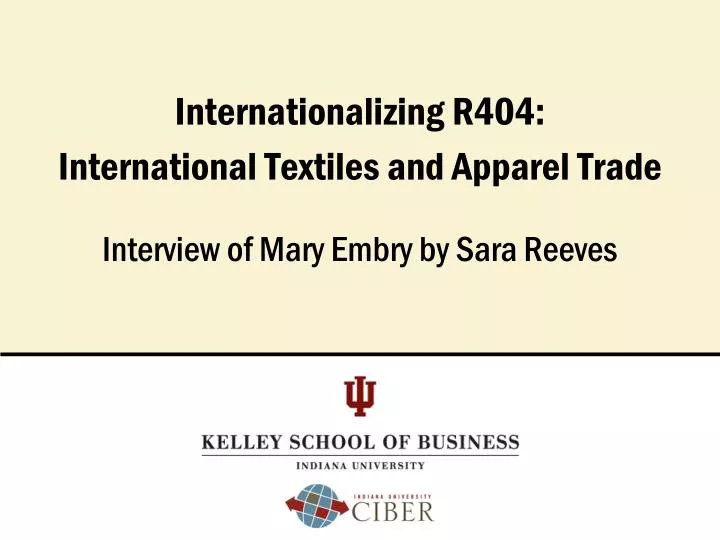 internationalizing r404 international textiles and apparel trade