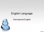 English Language - slide 1