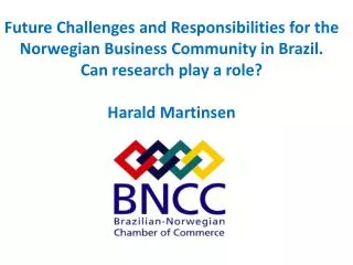 Future Challenges and Responsibilities for the Norwegian Business Community in Brazil. Can research play a role