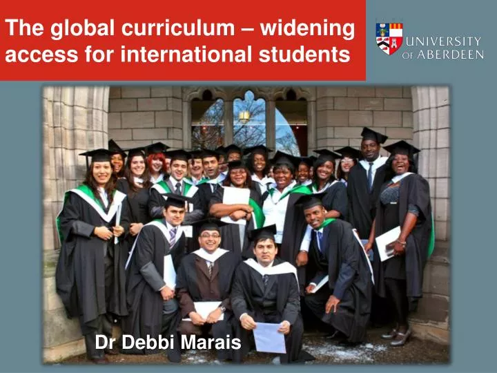 the global curriculum widening access for international students