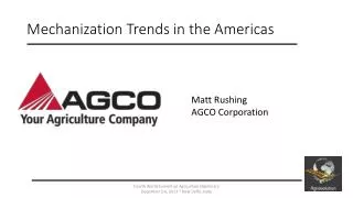 Mechanization Trends in the Americas