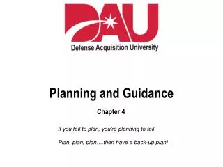 Planning and Guidance