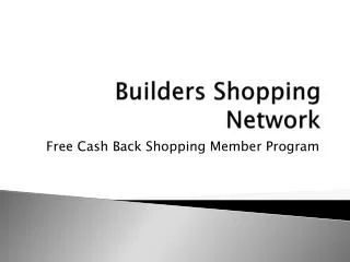 Builders Shopping Network
