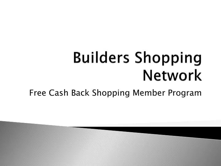 builders shopping network