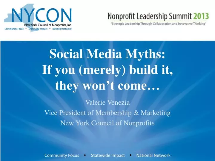 social media myths if you merely build it they won t come